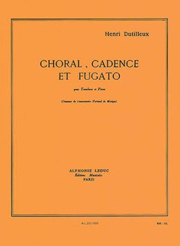Choral Cadence Et Fugato by Dutilleux Henri for Trombone and Piano