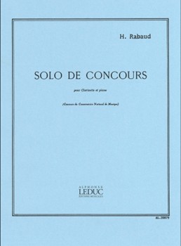 Solo De Concours by Rabaud Henri for Clarinet and Piano