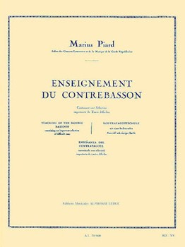 Piard Enseignement Du Contrebasson Methodes Contra Bassoon Book by Piard Marius for