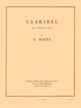 Claribel by Bozza Eugene for Clarinet and Piano