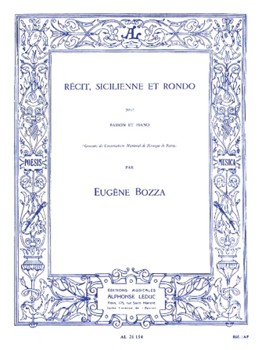 Recit Sicilienne Et Rondo by Bozza Eugene for Bassoon