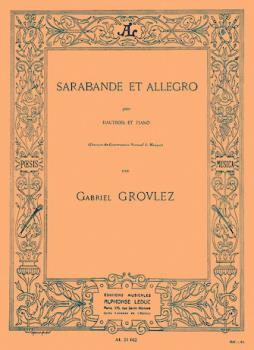 Sarabande Et Allegro by Grovlez Gabriel for Oboe and Piano