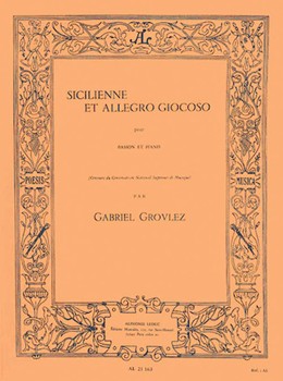Sicilienne Et Allegro Giocoso by Grovlez Gabriel for Bassoon and Piano