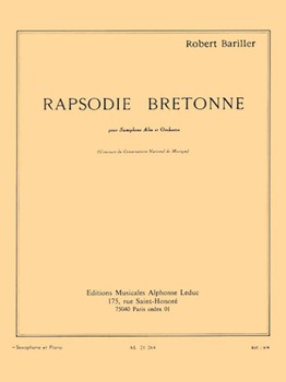 Rapsodie Brettone by Bariller Robert for Alto Saxophone S
