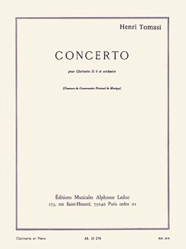 Concerto Pour Clarinette Si B Et Orches by Tomasi Henri for Clarinet