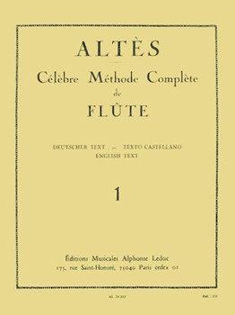 Joseph-henri Altes - Celebre Methode Complete De Flute Vol. 1 by Joseph-Henri Altes for Flute
