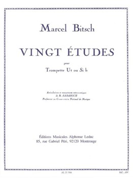 20 Etudes Pour Trompette by Bitsch Marcel for Trumpet Method