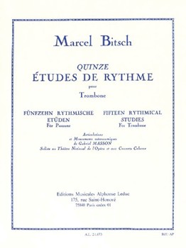 15 Etudes De Rhythme by Bitsch Marcel for Trombone Method