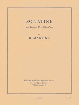 Sonatine by Martinu Bohuslav for Trumpet and Piano