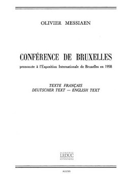 Conference De Bruxelles (book) by Messiaen Olivier for