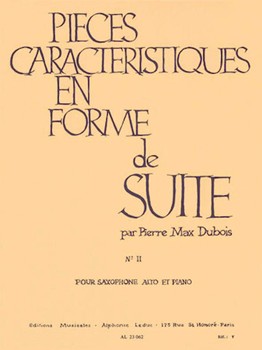 Pieces Caracteristiques En Forme de Suite - #2 - A La Russe by Dubois Pierre-Max for Alto Saxophone S