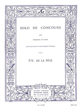 Piece Of Contest (trombone And Piano) by La Nux Paul Veronge de for
