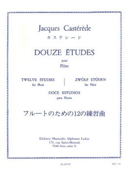 12 Etudes by Casterede Jacques for Flute Method