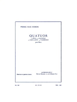 Quatuor by Dubois Pierre-Max for Flute Quartet (Score and Pts)