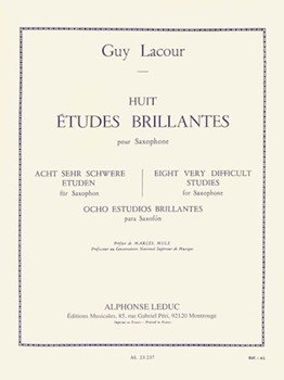 8 Etudes Brilliantes by Lacour Guy for Alto Saxophone M