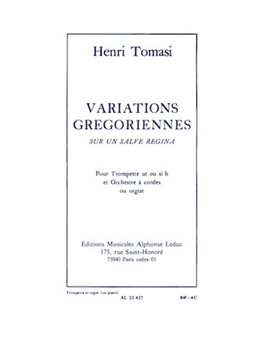 Variations Gregoriennes Sur Un Salve Regina by Tomasi Henri for Trumpet and Piano