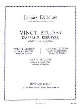 20 Etudes D'apres Kreutzer by Delecluse Jacques for Percussion Parts