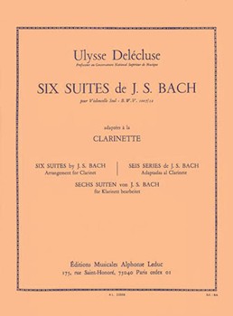 6 Suites by Bach Johann Sebastian - Delecluse - for Clarinet