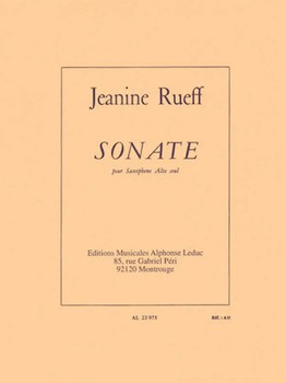 Sonate by Rueff Jeanine for Alto Saxophone S
