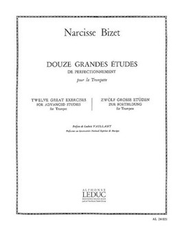 Douze Grandes Etudes De Perfectionnement by Bizet Narcisse for Trumpet Method