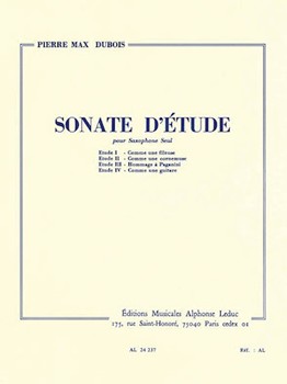 Sonate D'etude (saxophone Solo) by Dubois Pierre-Max for Saxophone