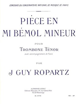 Piece en Mi Bemol Mineur by Ropartz Joseph Guy for Trombone