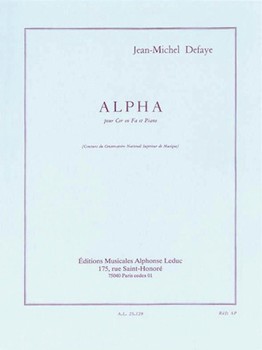 Alpha (horn And Piano) by Defaye Jean-Michel for Horn