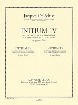 Initium 4 (percussion Solo) by Delecluse Jacques for Percussion