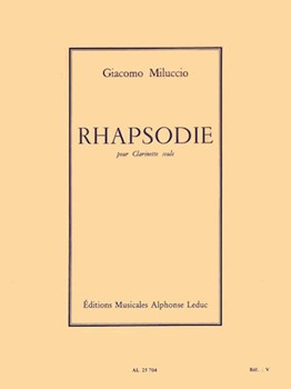 Rhapsodie by Miluccio Giacomo for Clarinet