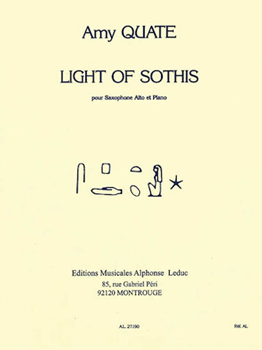 Light of Sothis by Quate Amy for Alto Saxophone and Piano