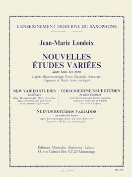 New Varied Studies In All Keys by Londeix Jean-Marie for Saxophone