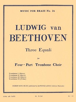 3 Equali by Beethoven Ludwig van - King Robert - for Euphonium Quartet