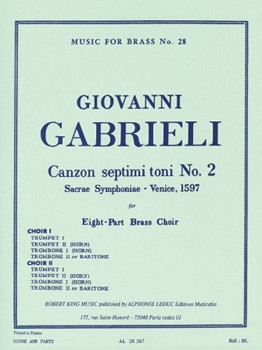 Canzon Septimi Toni #2 by Gabrieli Giovanni - King Robert - for Brass Ensemble