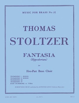 Fantasia (hypodorian) (quintet-brass) by Stoltzer Thomas for
