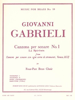 Canzona Per Sonare 1 by Gabrieli Giovanni - King Robert - for Brass Quartet