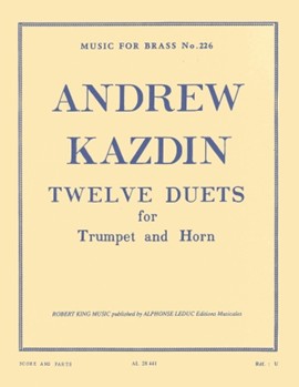 Twelve Duets For Horn And Trumpet by Kazdin Andrew for