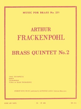 Brass Quintet #2 by Frackenpohl Arthur for Brass Quintet