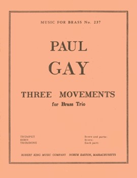 3 Movements (trio - Brass) by Gay Paul for