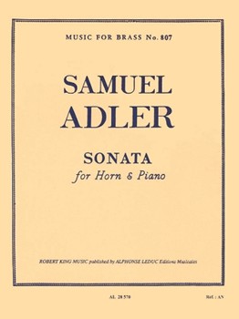 Sonata by Adler Samuel for French Horn and Piano