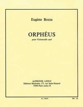 Bozza Eugene Orpheus Cello Solo Book by Bozza Eugene for Cello