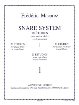20 Studies For Snare Drum (volume 1) by Macarez Frederic for Drums