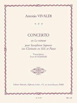 Concerto Fvii/5 Rv461 In A Minor (b Flat Saxophone) by Vivaldi Antonio Lucio for Saxophone