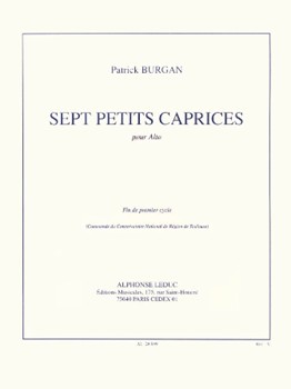 7 Petites Caprices (viola Solo) by Burgan Patrick for Viola