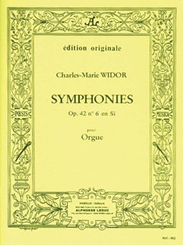 Widor Symphonie No6 Op42 Organ Book by Widor Charles-Marie for Organ