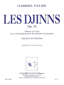 Les Djinns Opus 12 Pour Chant Et Piano by Faure Gabriel for SATB and Piano