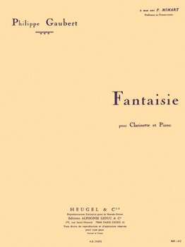 Fantaisie Pour Clarinette Et Piano by Gaubert Philippe for Clarinet and Piano