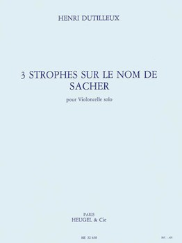 3 Strophes On The Name Of Sacher (cello) by Dutilleux Henri for Cello