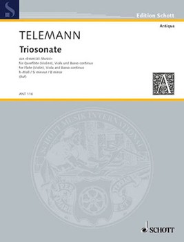Trio Sonata B Minor Fl/va/bc by Telemann Georg Philipp for