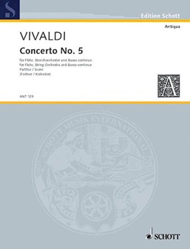 Concerto No. 5 RV 434/PV 262 by Vivaldi Antonio Lucio for Score