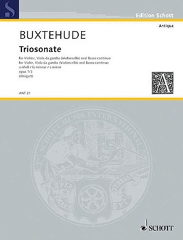 Trio Sonata Op. 1/3 A Min Vn/vdg by Buxtehude Dietrich for